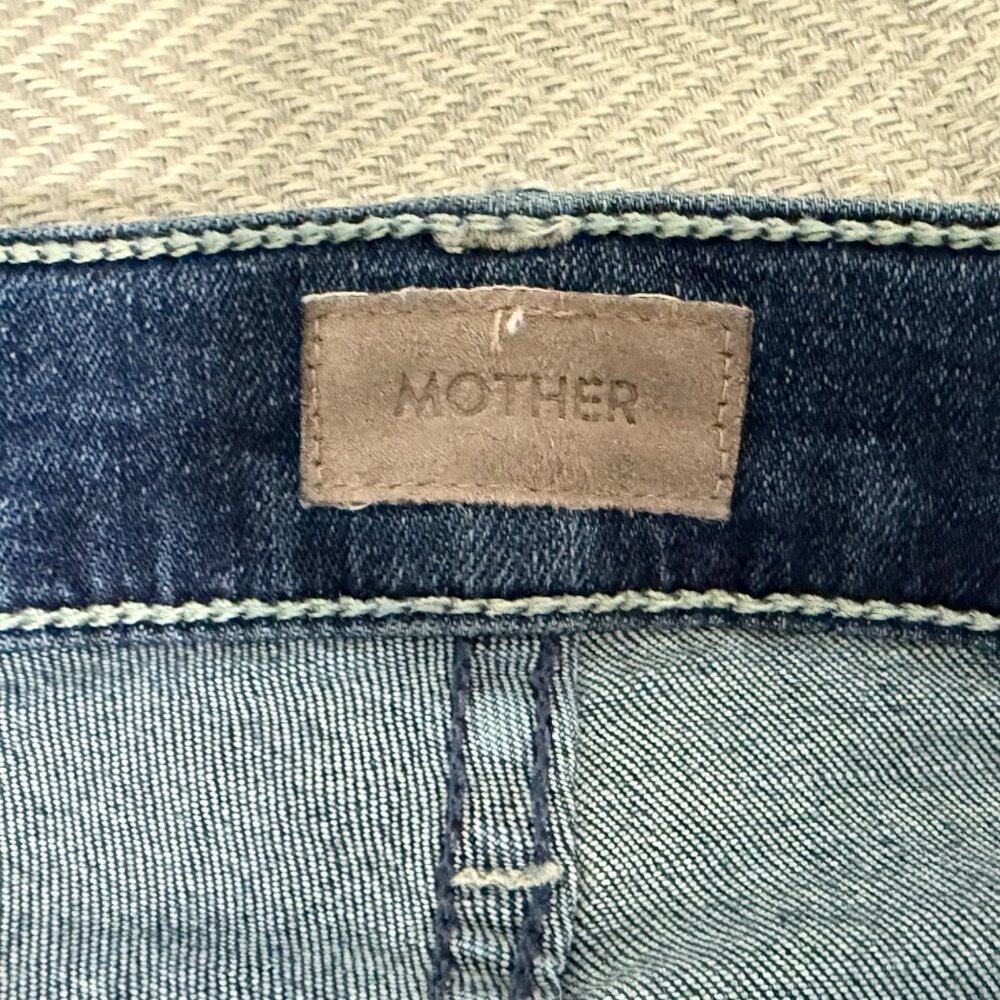 MOTHER Women's Straight Leg Jeans - Dark Blue - Picture 10 of 16